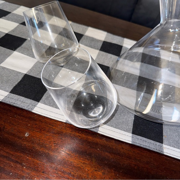 Nude Balance Wine Decanter & (4) Glasses Set Glass Gorgeous New No Box $300 Ret - Picture 3 of 10